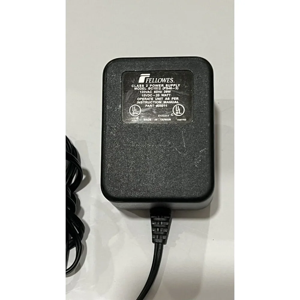 Adapter Fellowes BC 1512 PS48-3 BC1512 (PS48-3) PS483 Part# 35011 Power Cord